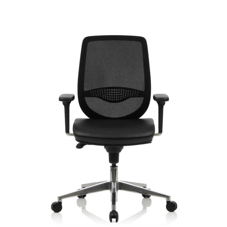 Bürosit Rhyme Alüminyum Ayarlı Kolçaklı Çalışma Koltuğu (suni Deri)