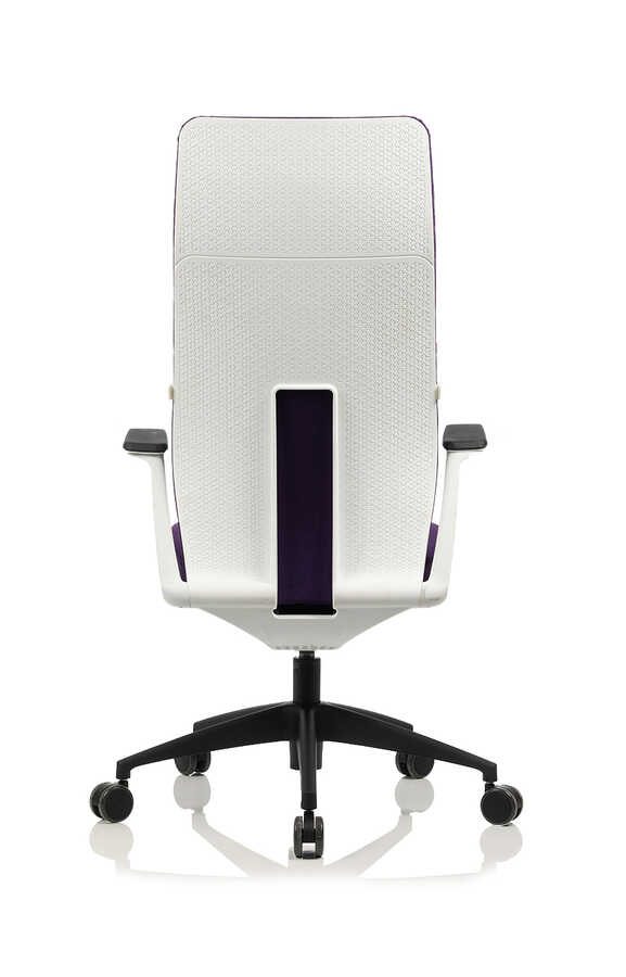Bürosit Arc Chair Döşemeli Beyaz Plastik Uzun Yönetici Koltuğu