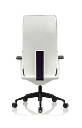 Bürosit Arc Chair Döşemeli Beyaz Plastik Uzun Yönetici Koltuğu - Thumbnail