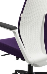 Bürosit Arc Chair Döşemeli Beyaz Plastik Uzun Yönetici Koltuğu - Thumbnail
