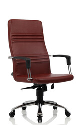 Bürosit Dolphin 9 Krom Çalışma Koltuğu (Suni Deri) - Thumbnail