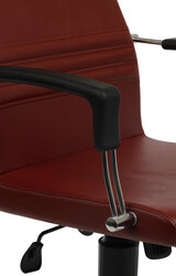 Bürosit Dolphin 9 Krom Çalışma Koltuğu (Suni Deri) - Thumbnail