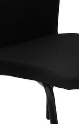 Bürosit Huxi Siyah Tapalı Sandalye - Thumbnail